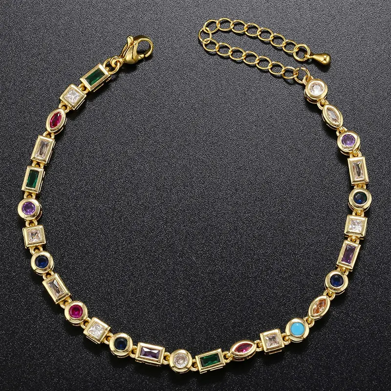 European And American Color Diamond Bracelet Necklace For Women