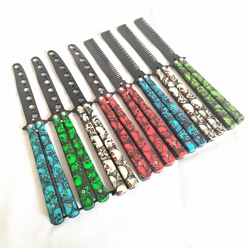 Title 6, 3D Skull Butterfly Knife Exercise Tool