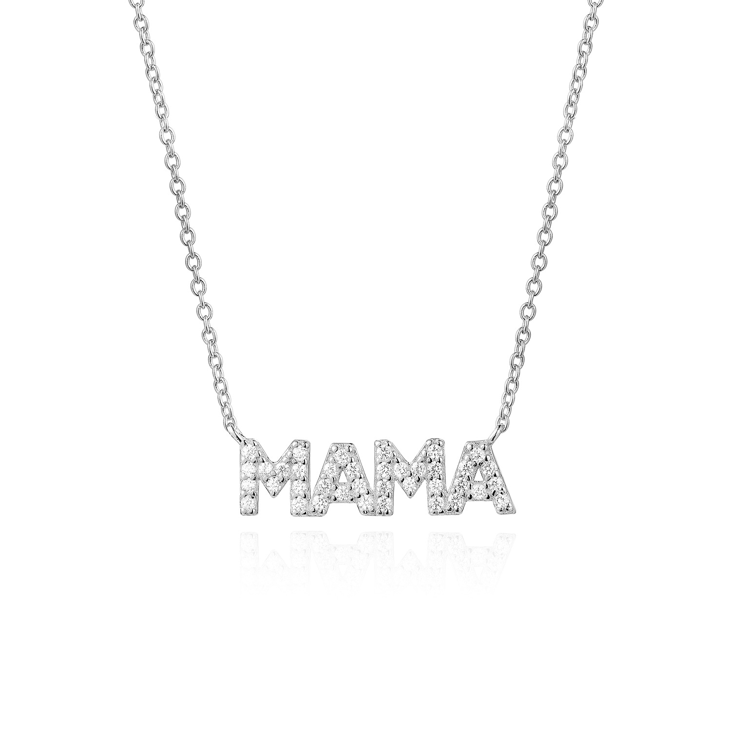 English Letter S925 Sterling Silver Long Chain Necklace