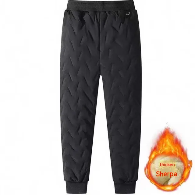 Fleece lined Thickened Snow Lady Down Cotton Pants Gray Ankle Tied - Shop at LoveMi