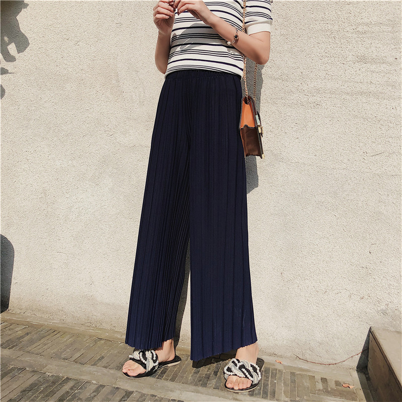 Title 31, High waist pleated chiffon wide-leg pants