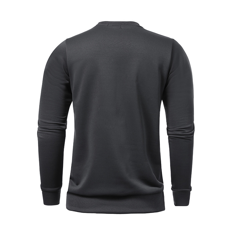 Title 7, Nieuwe heren sweater met rits paneel, ronde hal...