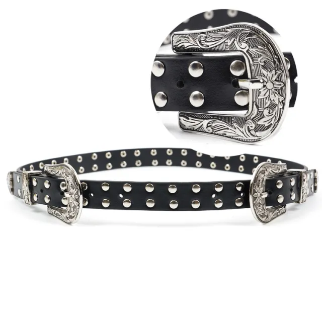 Vintage Engraving Double headed Buckle Corset Female All match Pin Buckle Silver - Shop at LoveMi
