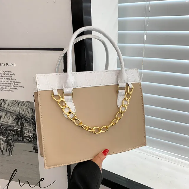New Commuter Large Capacity Fashionable Shoulder Tote Bag Khaki - Shop at LoveMi