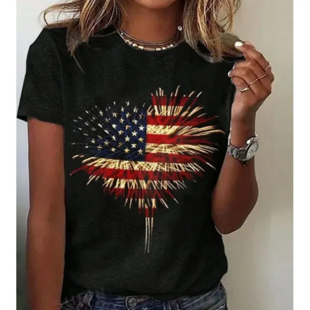Women's Fashion 3D Printed Casual Short Sleeve Hai035 Xxl - Shop at LoveMi