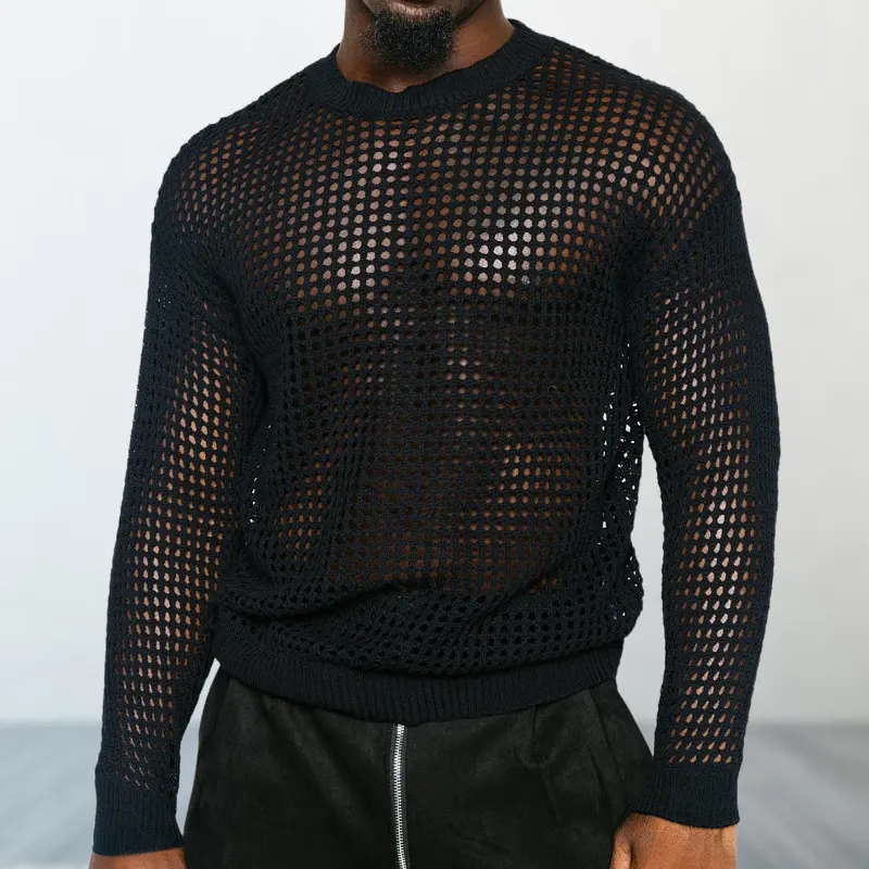 Versatile Thin Round Neck Pullover Sweater