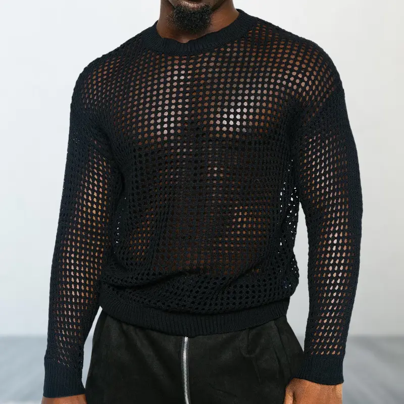 Versatile Thin Round Neck Pullover Sweater
