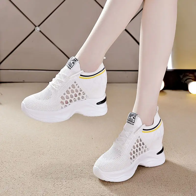 Breathable Slimming Height Increasing Insole Women's Shoes Casual Sneaker