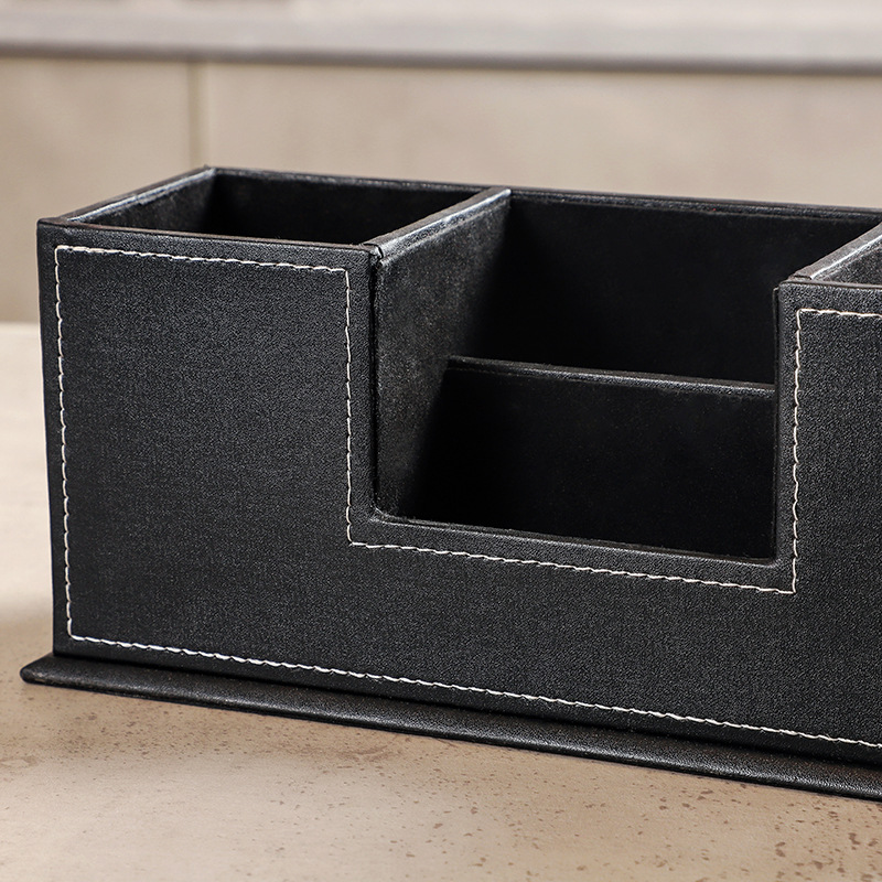 Simple Leather Stationery Organizer Pen Holder 4