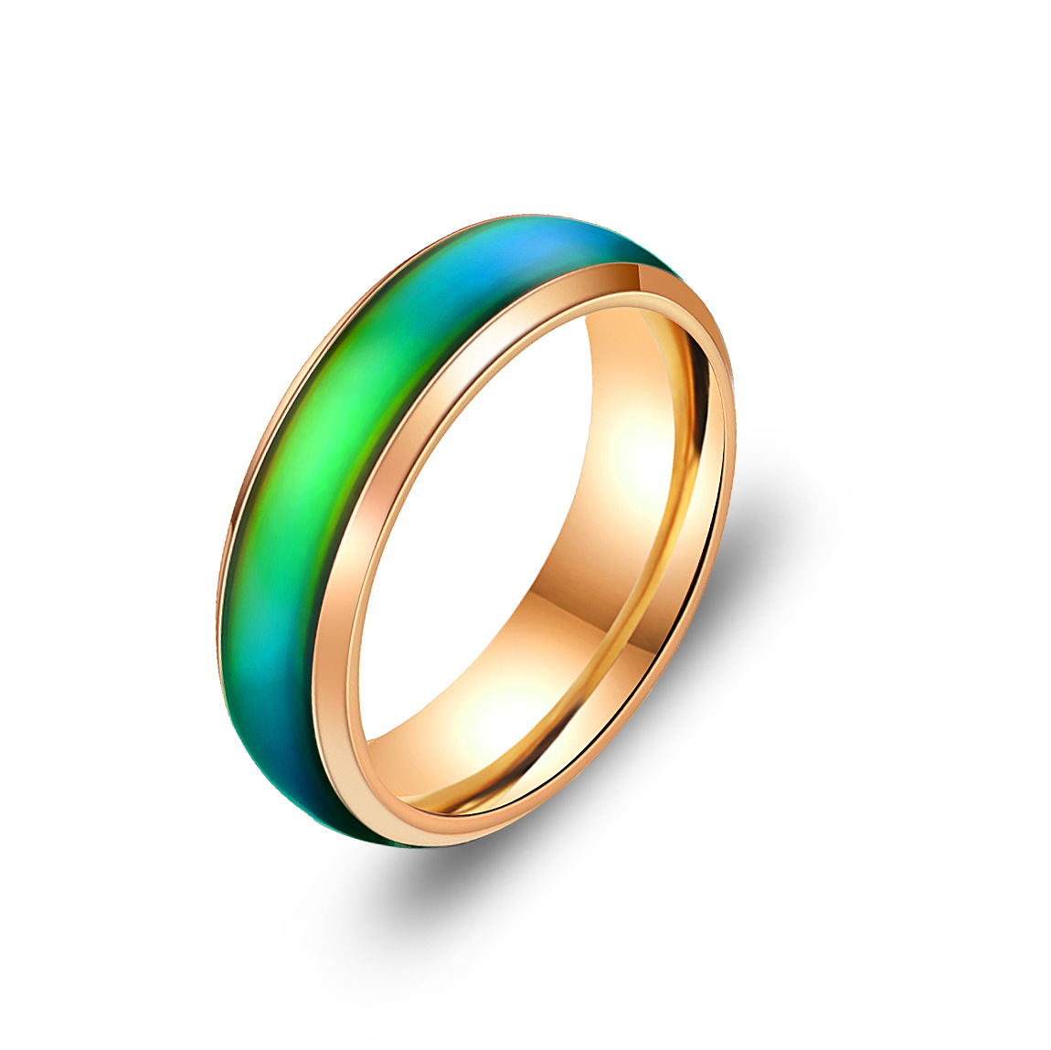 Men's And Women's Fashion Simple Temperature-sensitive Color Changing Ring