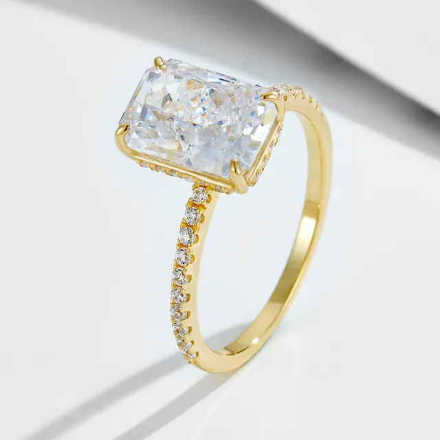 High carbon Diamond Ring Fashionable Light Luxury And Elegant Ring Yellow - Shop at LoveMi