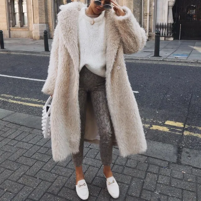Women's Casual Solid Color Coat Beige - Shop at LoveMi