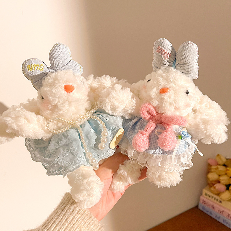 Cartoon Floppy-eared Bunny Plush Doll Pendant Keychain And Bag Charm