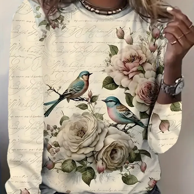 Adult Lady Like Woman Style Floral Socialite Loose Women's Top Floral - Shop at LoveMi