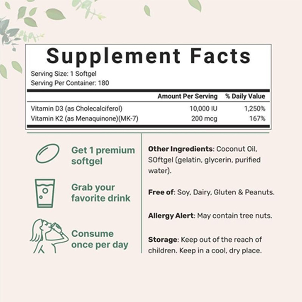 Title 4, Vitamin D3k2 Softgels