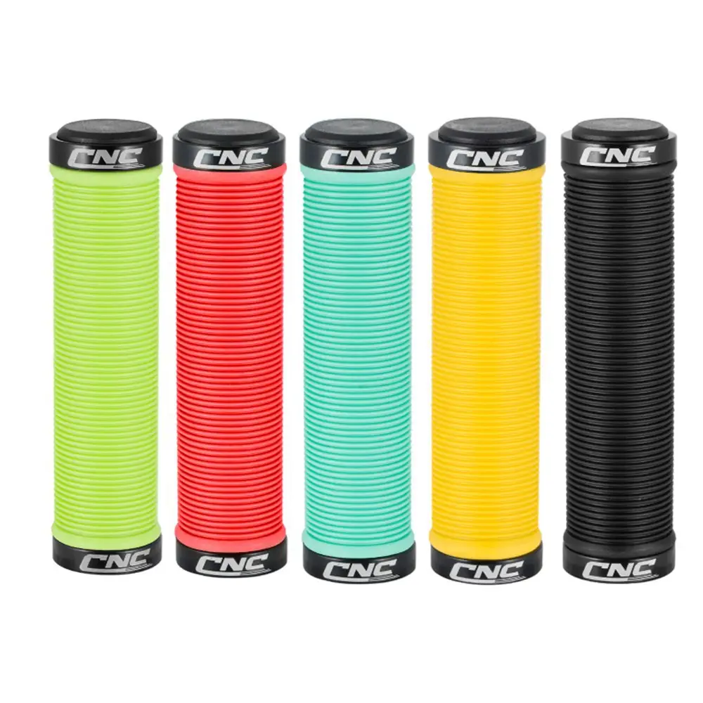Straight Simple Non-slip Double-locking Rubber Handlebar Grips