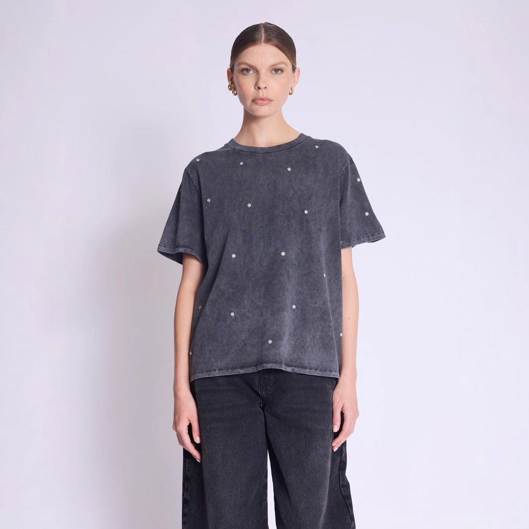 Womens Casual Crew-Neck Batwing-Sleeve T-Shirt