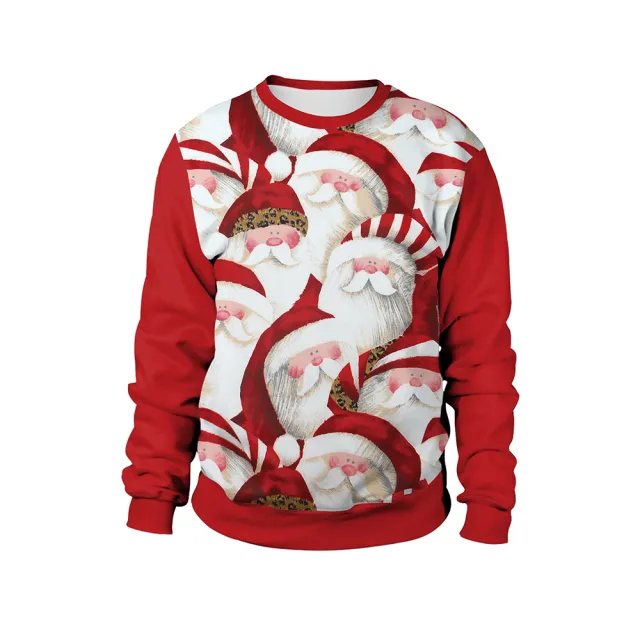 Women's Christmas Animal Print Pullover Round Neck Couple Sweater Sb102 072 Xl - Shop at LoveMi