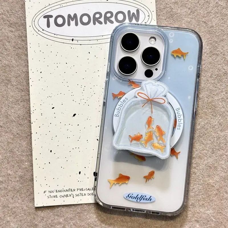 Gradient Goldfish The Hokey Pokey With Magnetic Suction Phone Case