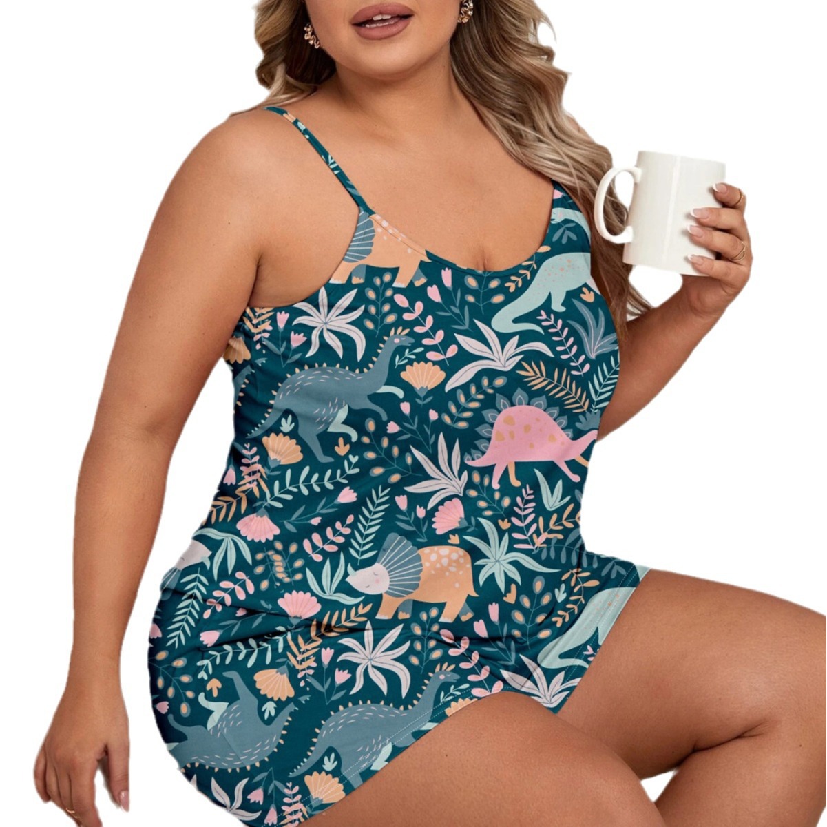 Summer Casual Loose Cool Feeling Home Suspender Shorts Suit