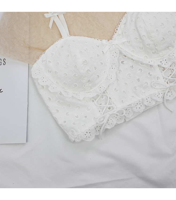 Title 6, Comfort Without Rims Cute Girly Lace Cotton Bra...