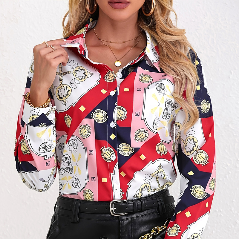 Elegant And Stylish Long-sleeve Womens Blouse
