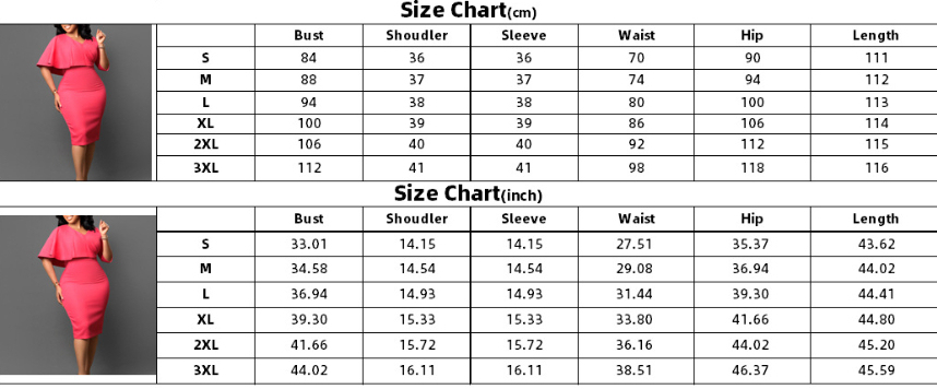 Solid Color Sheath Career Pencil Skirt Africa Dress - Image 8