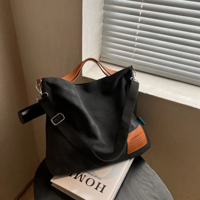 Women's Large Capacity Special interest Design Textured Handbag All match Casual Shoulder Messenger Bag Black - Shop at LoveMi