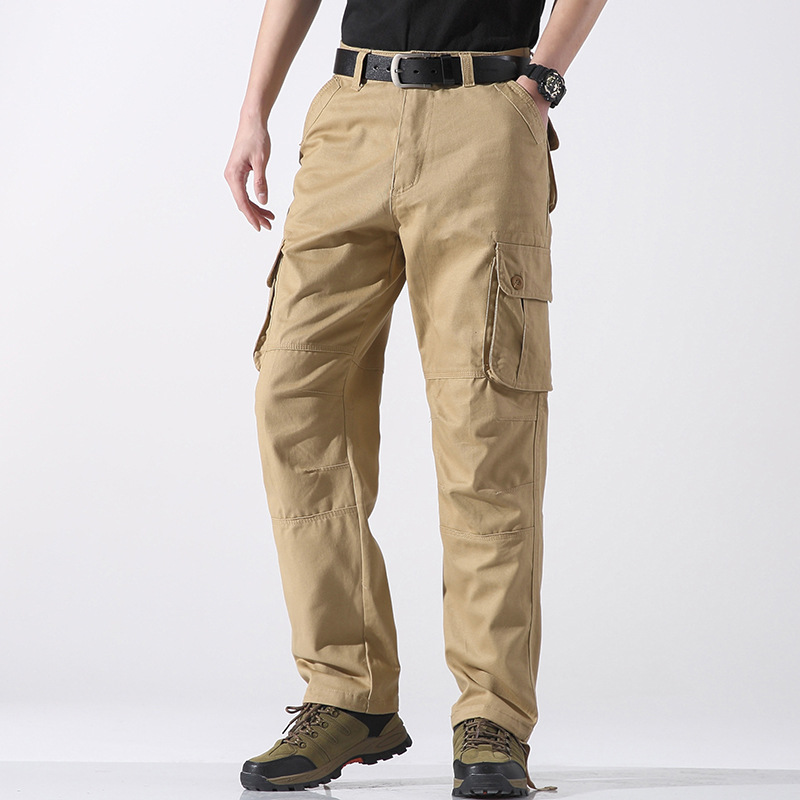 Men's Spring Three-dimensional Pocket Straight-leg Trousers Outdoor