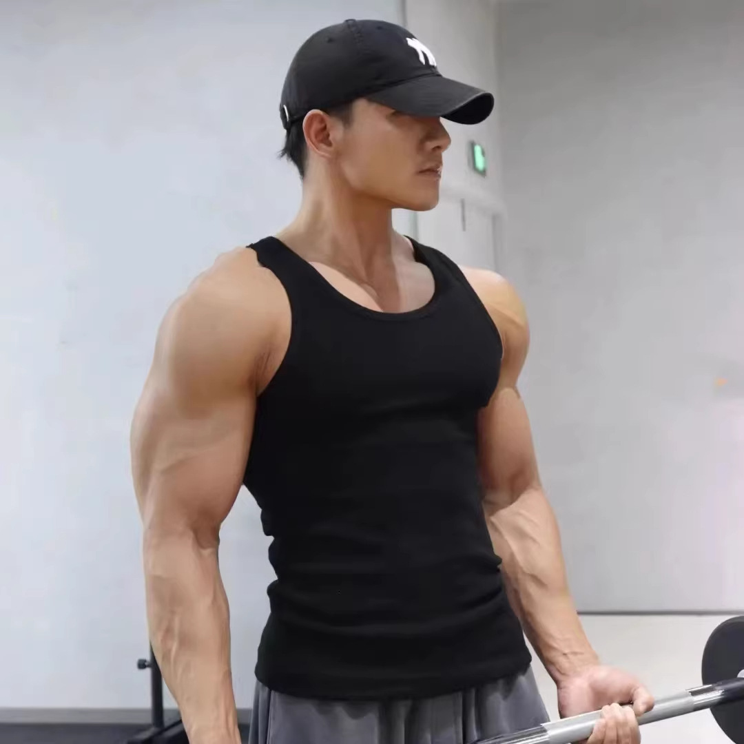 Mens Sleeveless Sports Vest Stretchy And Quick-Drying