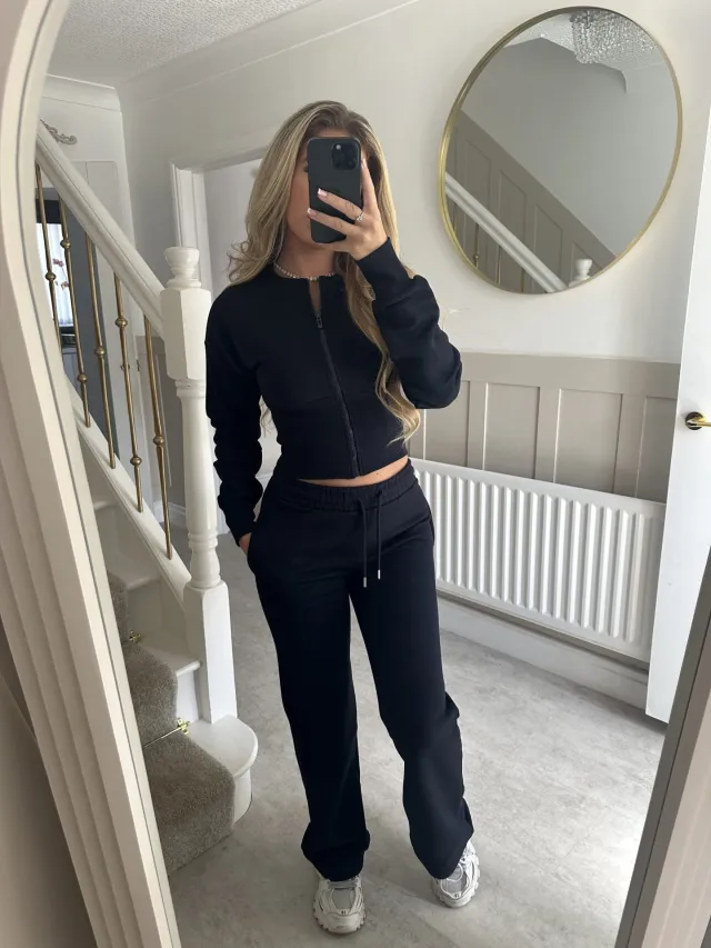European And American Women's Clothing Autumn And Winter New Fashion Casual Suit Black - Shop at LoveMi