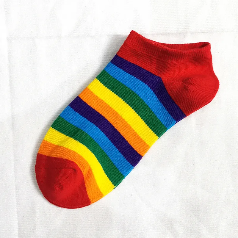 Rainbow Short Tube Low Top Doll Unisex Ins Trend Trendy Socks - No 1 Color