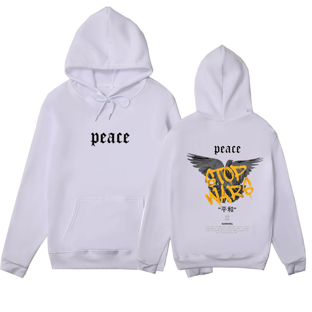 Peace Carrier Pigeon Printed Loose Leisure Sports Sweater