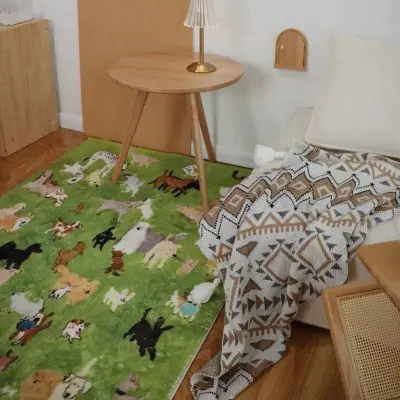 Dog Park Into Doormat Carpet Bedroom Bedside Living Room Coffee Table