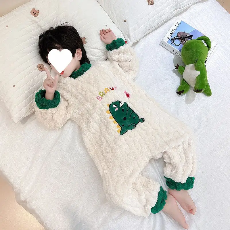 Children's Fashion Casual Flannel Thermal Pajamas