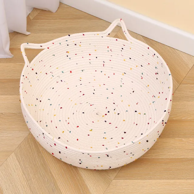 Cotton And Hemp Rope Cat Nest Mat Cotton And Hemp Rope Pet Bed Small Size - Shop at LoveMi
