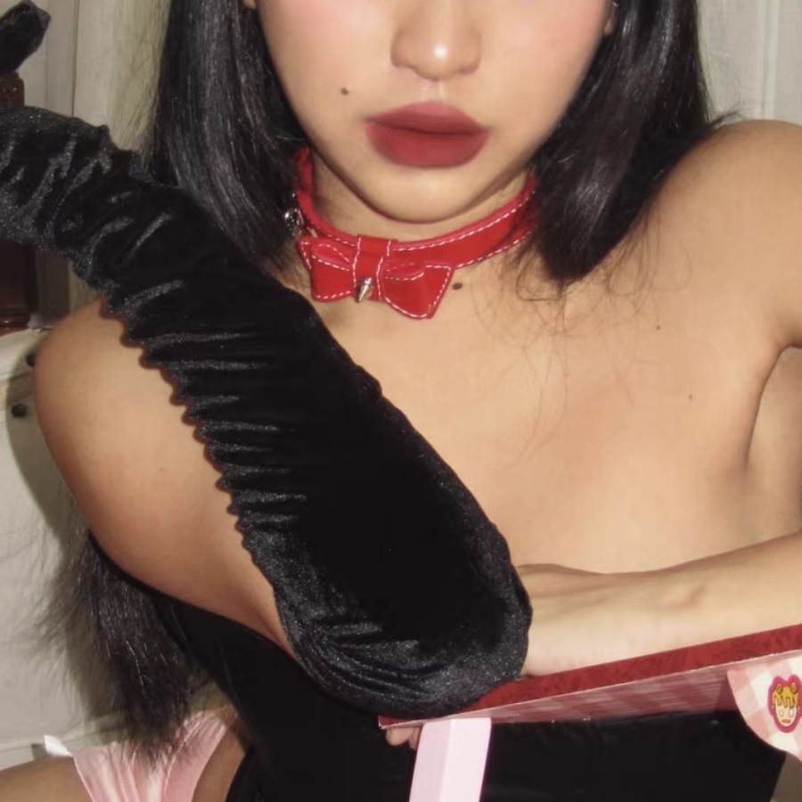 Women's Bow Choker Collar Adjustable