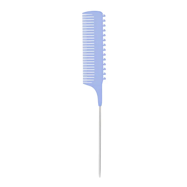 New Oil Head Hair Salon Barber Shop Hairdressing Plastic Pointed Tail With Hook Dyeing Comb Purple - Shop at LoveMi