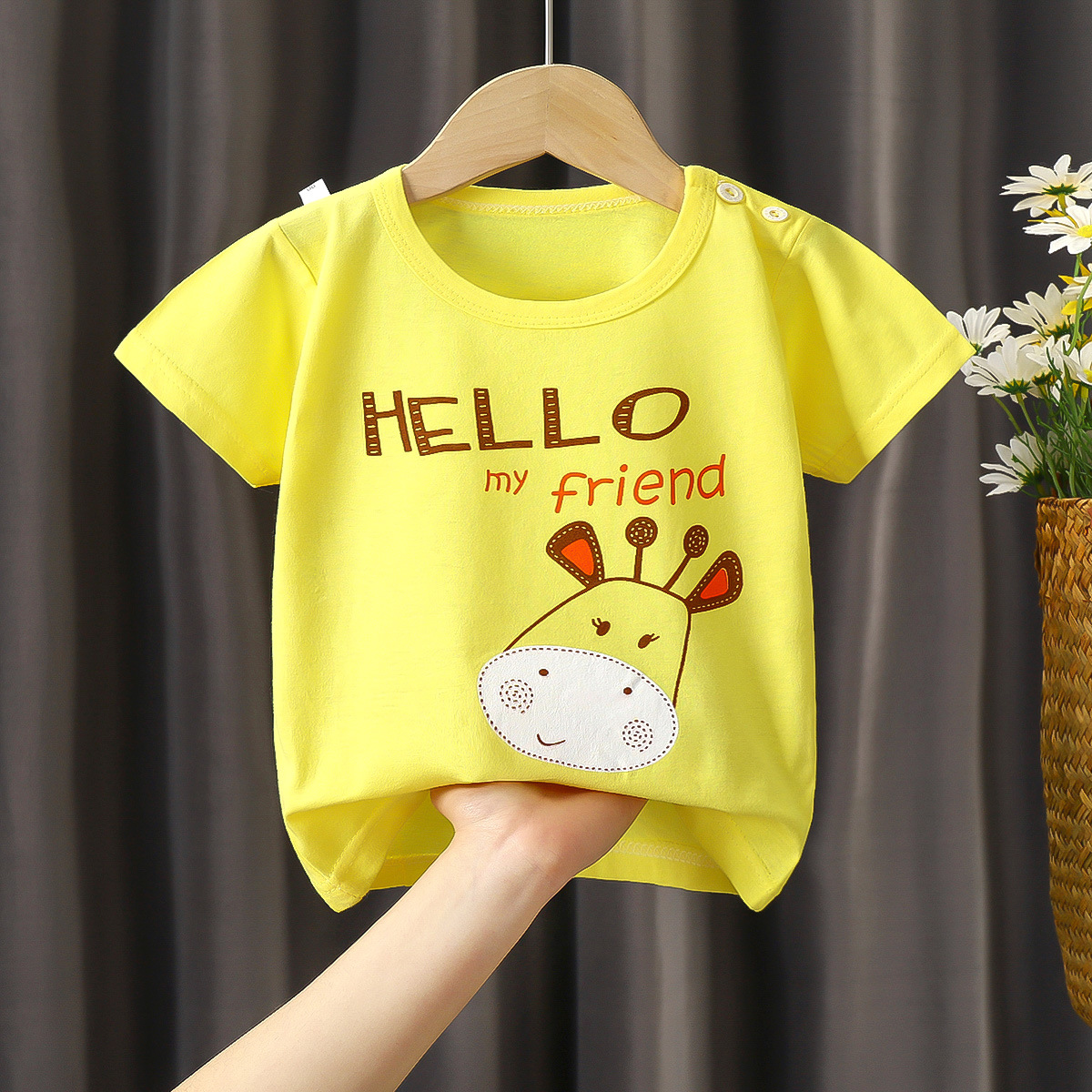 Short T Shirt Yellow Deer