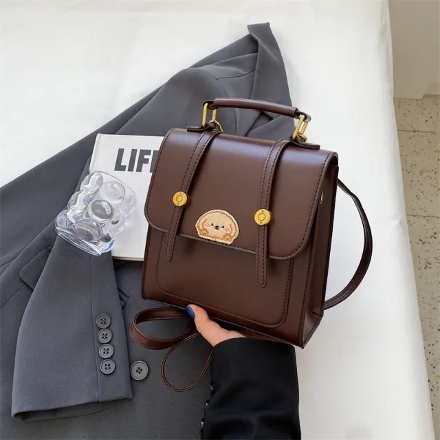 Girl Cute Lazy Large capacity Backpack Brown - Shop at LoveMi