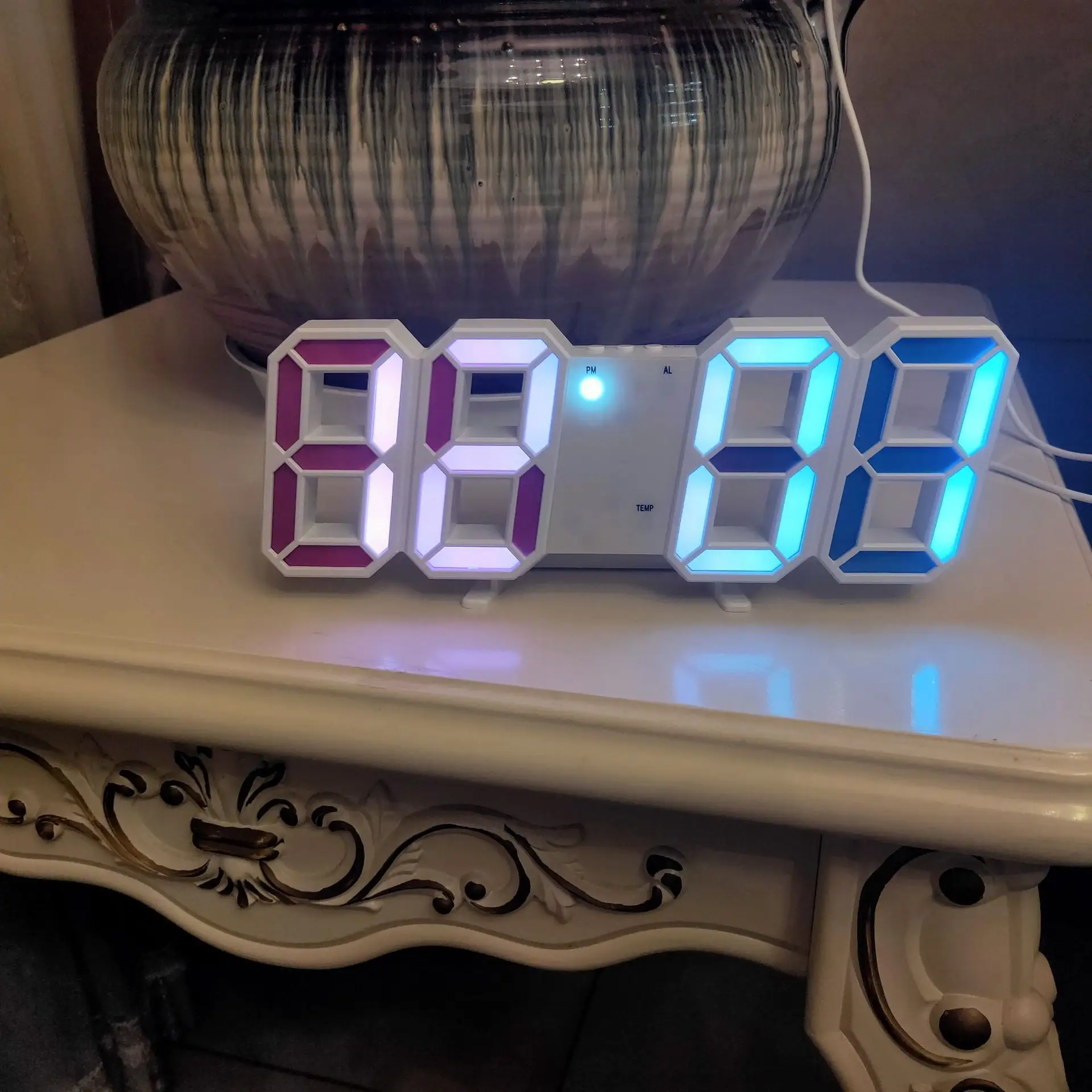 Digital Wall Mounted Clock LED Electronic Gift