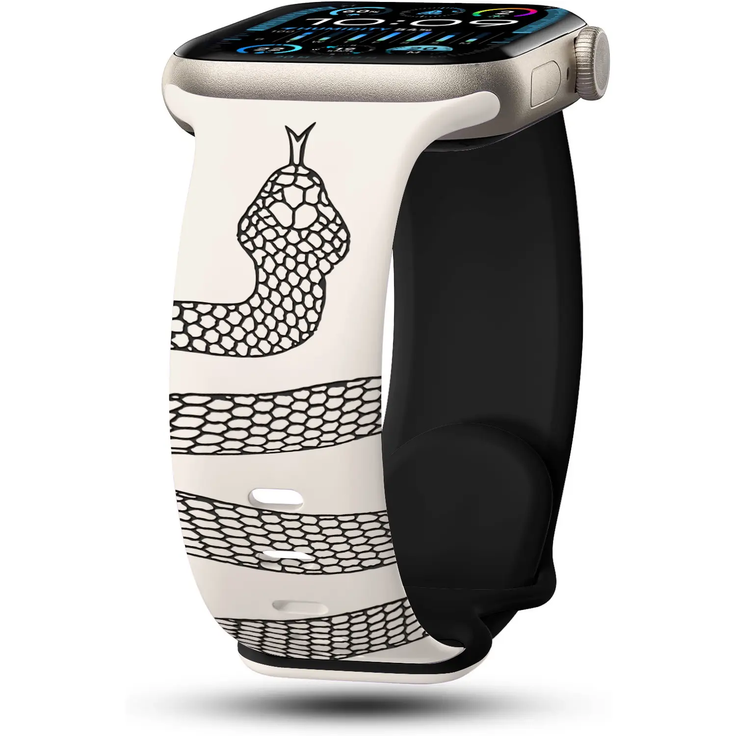 Serpentine-print Watch With A Butterfly Clasp
