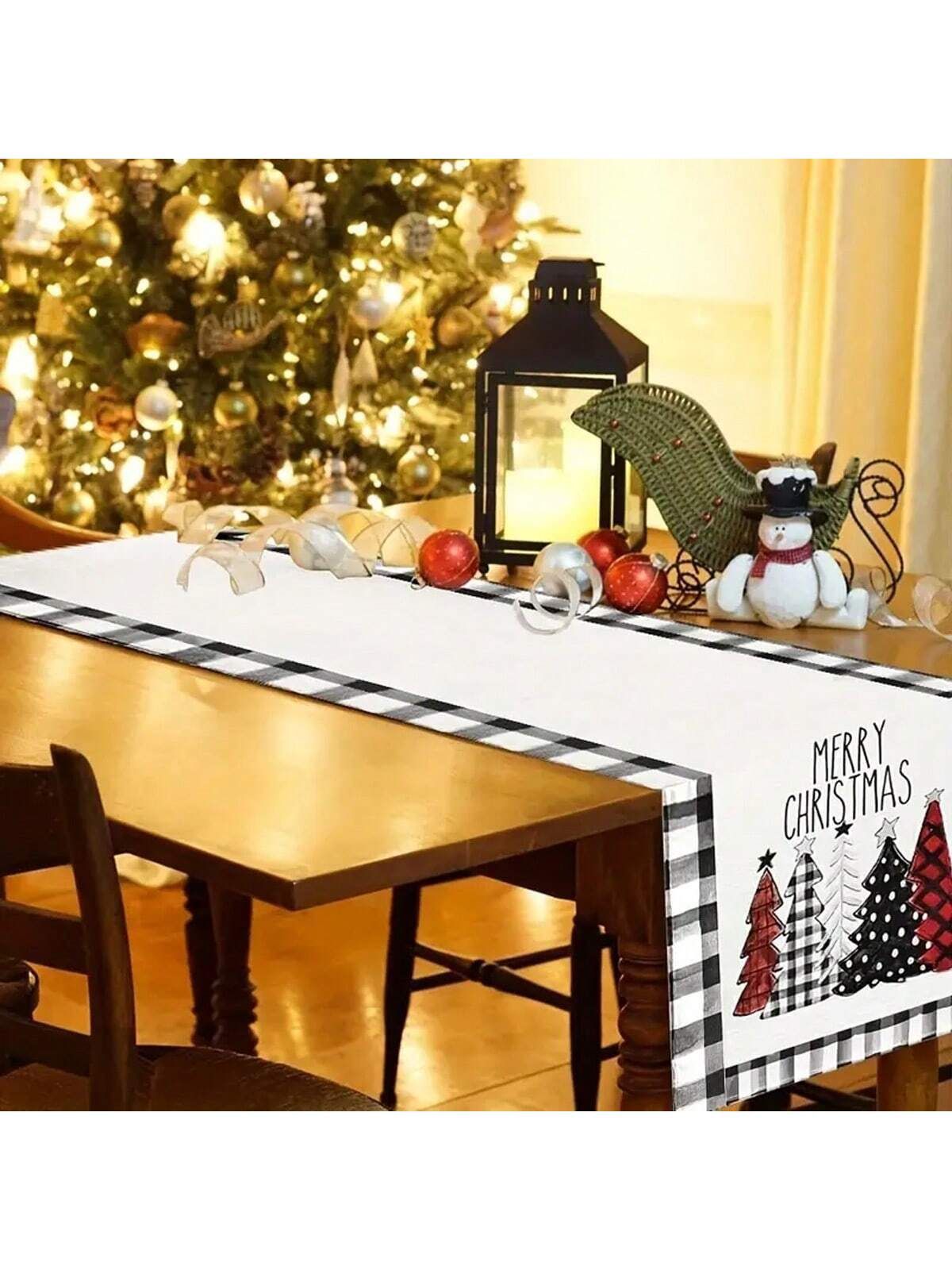 Title 6, Christmas Tree Printing Waterproof Dyed Tablecloth