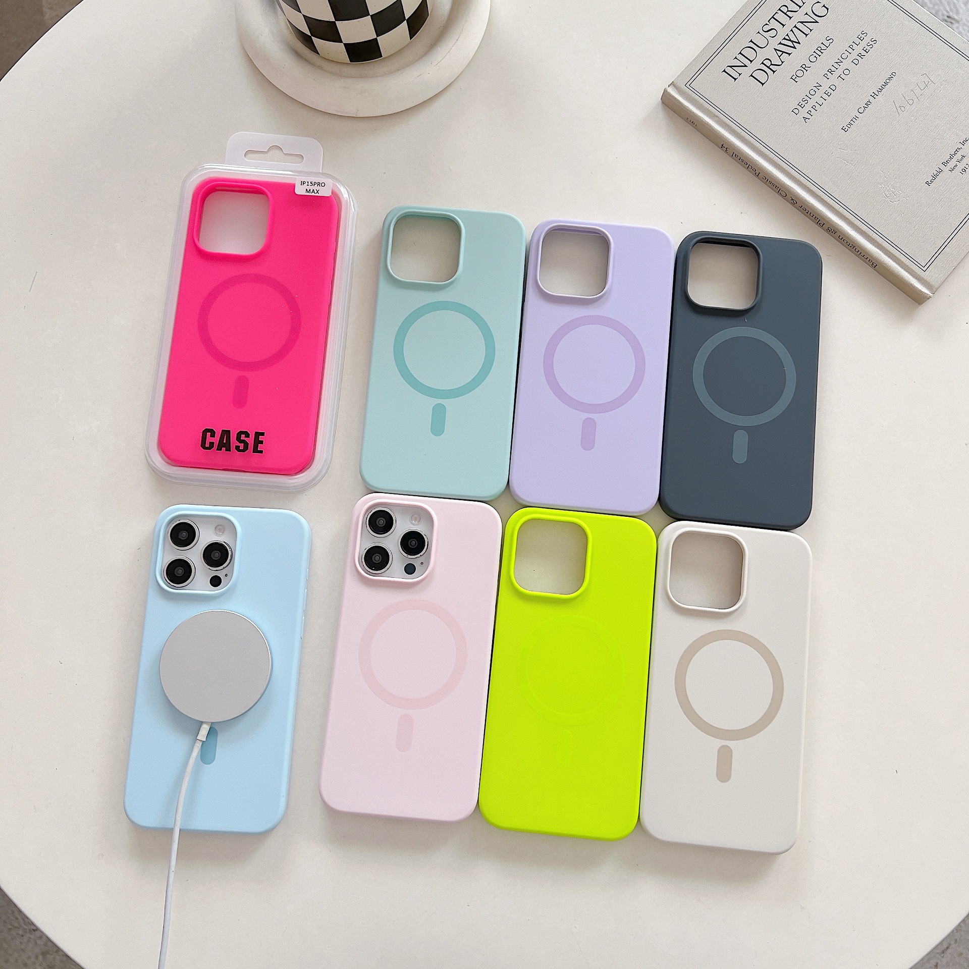 Solid Color Liquid Silicone Large Hole Magnetic Phone Case - Image 11