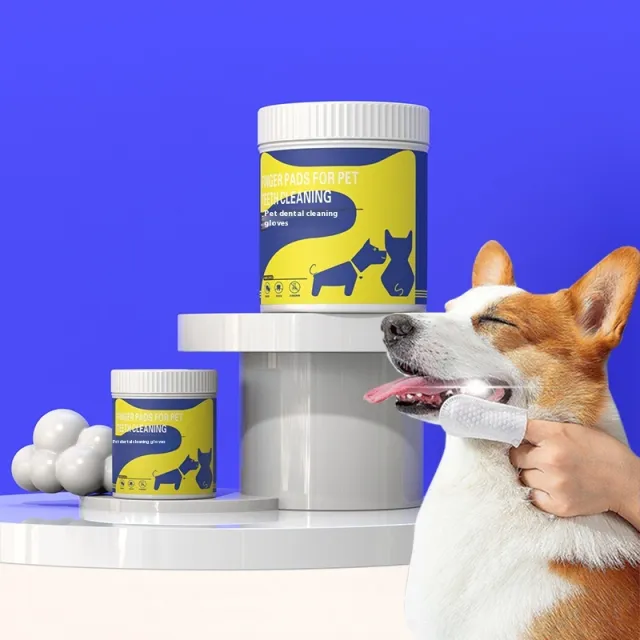 Pet Teeth Cleaning Finger Stall Wipes Cleaning Teeth Anti halitosis Gas 4 Cans - Shop at LoveMi