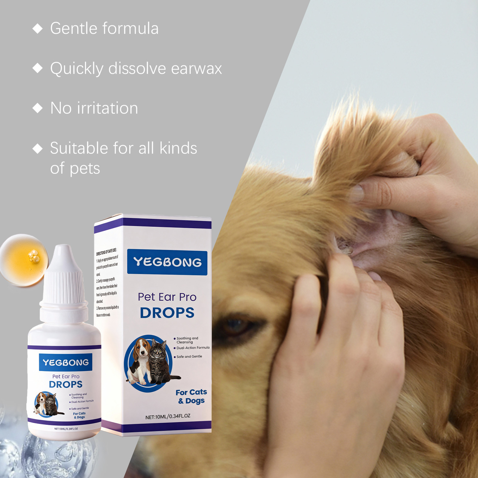 Pet Ear Care Solution For Gentle Cleaning