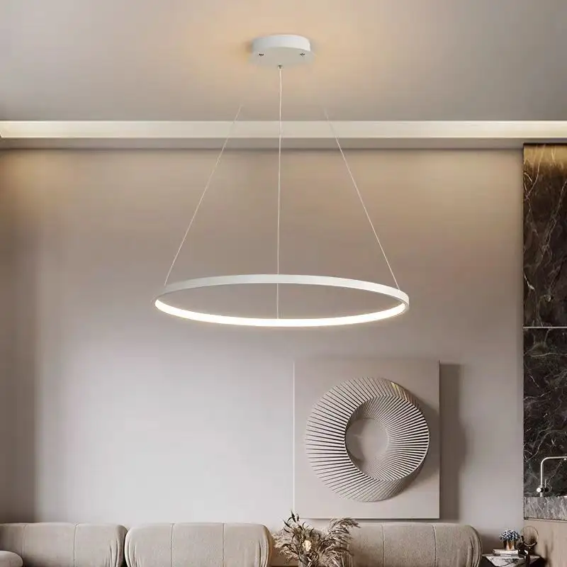 Living Room Lamps Modern Pole Ring Light