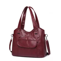 Fashion Trend Women's Pu Handbag - Red - View 1
