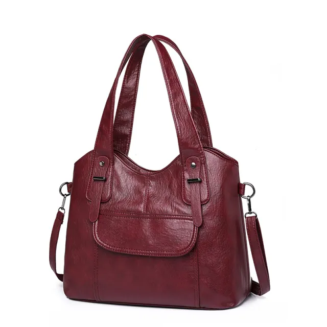 Fashion Trend Women's Pu Handbag Red - Shop at LoveMi