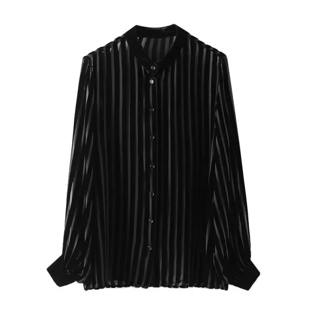Spring Silk Blended Velvet Shirt - Shop at LoveMi